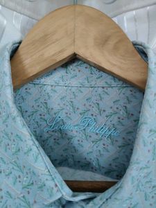 Louis Philippe Printed Linen Shirt