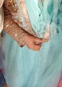 Mint &amp; Gold Embroidered Dress