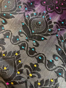 Silk black and Gray Saree