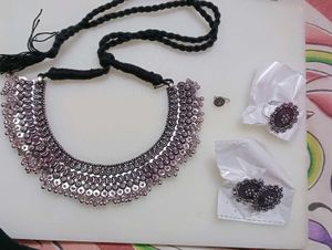 Oxidized Silver Jewelry Set