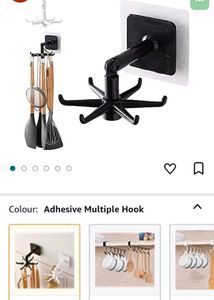 2 Pc 360° Rotable Hook For Kitchen