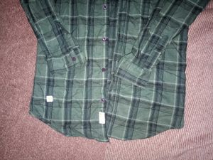 Green Colour Check Shirt With Button-Down.