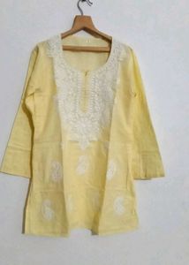 Elegant Yellow Kurta   ||Thread Work||
