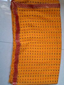 Orange Bandhani Saree