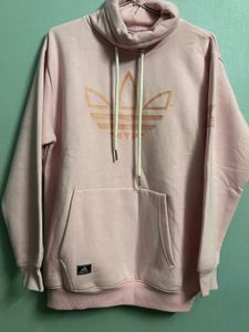 Pink Adidas Hoodie (First Copy) – Trefoil Logo
