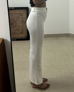 White straight Leg Trousers
