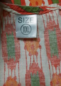 Orange colored, pure cotton women&#39;s Kurti