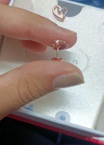 925 Real Silver Heart Earrings