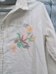 Totally New Beautiful Jeans With Shirt Style Top