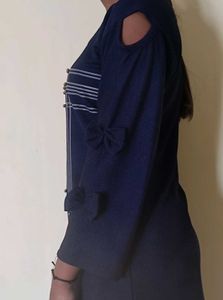 Navy Blue Top with Detail