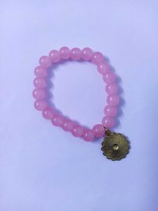 Pink Daisy Beaded Bracelet