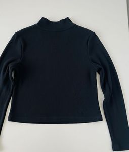 Sassafras Black Ribbed Top