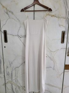 White Tube Maxi Gown For Party