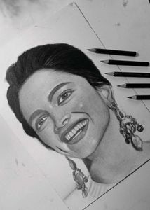 Dipika Padukone Portrait Sketch