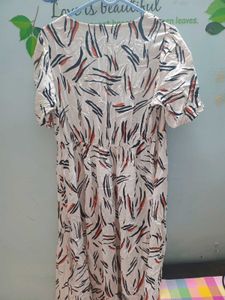 Abstract Print Midi Dress