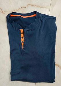Stylish Blue Long Sleeve Shirt