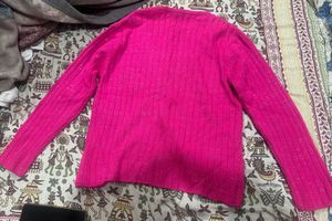 Magenta Knit Cardigan