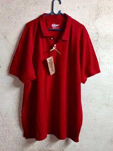 NEW ROADSTER Men's Oversized Polo T-shirt Red ♥️