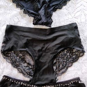 3 Black Panty Combo