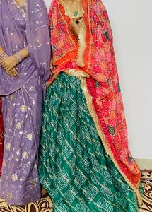 Full Flair Green Lahenga
