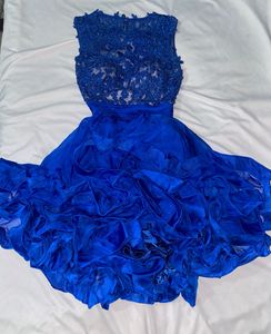 La Femme Royal Blue Cocktail Dress