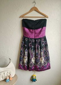 Paisley Strapless Party Dress