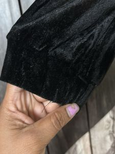 Elegant Black Velvet Top