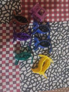 Colorful Hair Claw Clip Set Of 7