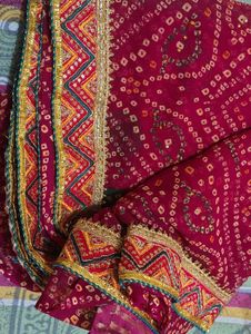 Bandhani pink saare
