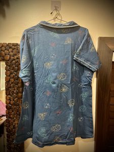 Blue Food Print Co-ord Nightwear Set – XL Size