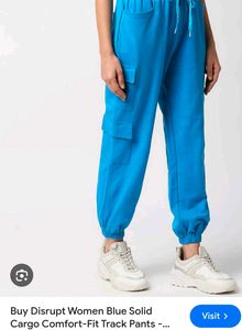 Blue Cargo  Joggers With Beautiful Tank Top