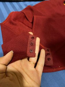 SHEIN Burgundy Bodysuit