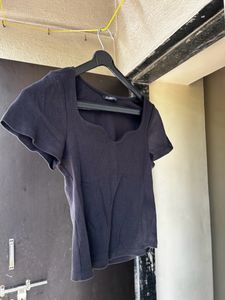 Zudio Crop Top Sweetheart Neck