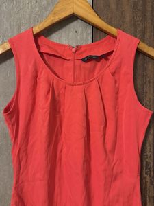 Coral Sleeveless Dress