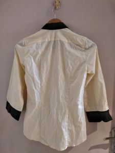Vintage-Style Cream &amp; Brown Beautiful Shirt