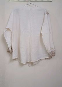 Vintage Crochet Trimmed Blouse New