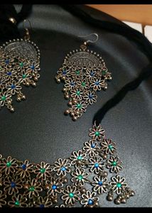 ❤️Oxidize Necklace  With Heavy Earrings ❤️