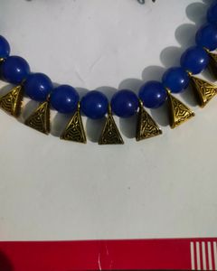Blue Beads Necklace Set