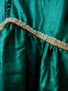 Simple Green Anarkali Kurti