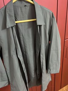 Silver 3/4th Sleeve Formal Shirt