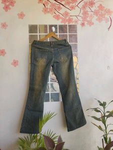 Handcrafted Embroidered Denim Y2K Jeans