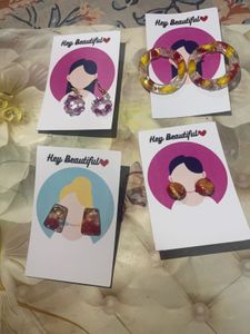 Handmade Resin Flower Earrings