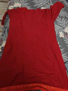 Red Kurta- Rangmach By Pantaloons - XL