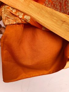 Elegant Orange Saree