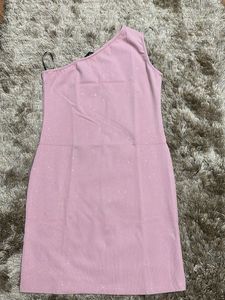 Pink One Shoulder Dress