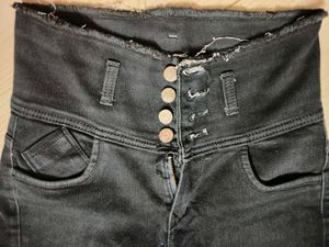Distressed Black Jeans