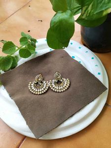 Pearl &amp; Stone Statement Earrings