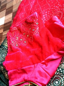 Gorgeous Saree With Velvet Blouse