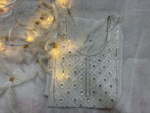 white kurta set