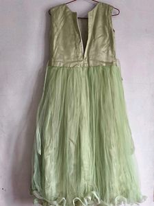 Light Green Kids Sleeveless Frock